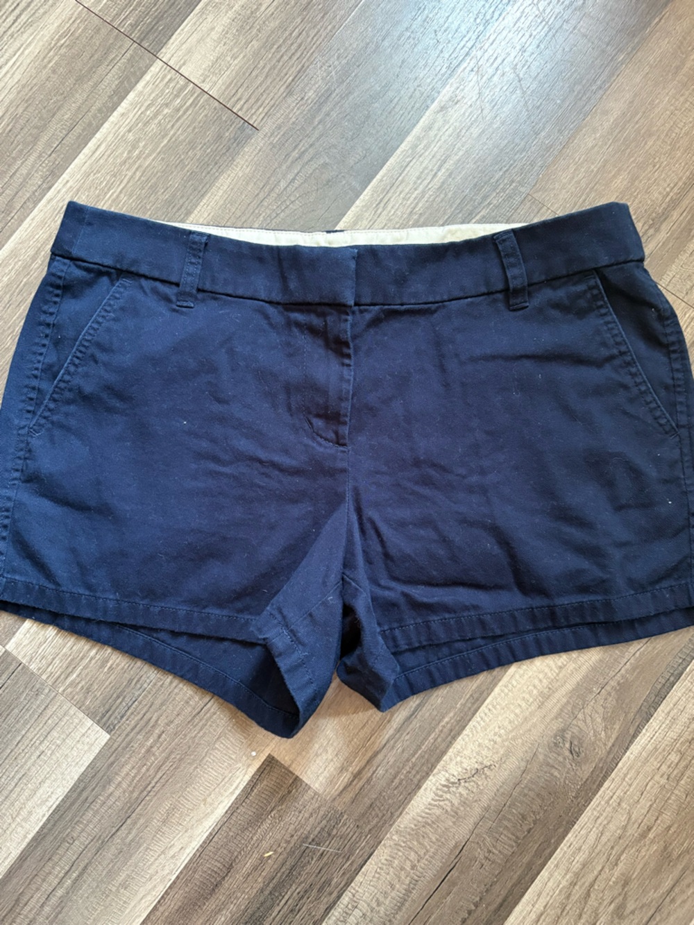 J. Crew Navy Cotton Chino Shorts size 10
